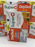 (7) Vicks DayQuil & Super C Convenience Pack Cough Cold Fly 52 Each 12/24