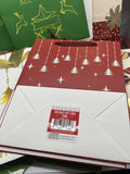 (25) Gift Bag Red Green Gold 13” Holiday Merry Christmas Santa Navidad Lot Bulk