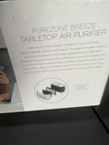 PureZone Breeze Tabletop 2-in-1 Air Purifier HEPA Filter White Pet Allergies