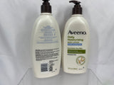 (2) Aveeno Daily Moisturizing Lotion Sheer Hydration Fragrance Free 18oz