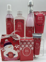 (17) Groovi Beauty Snow Berry Body Soap Shower Spa Bath Set Christmas Holiday5oz