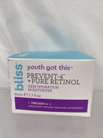 (2) Bliss Youth Got This Prevent 4 Pure Retinol Deep Hydration Moisturizer 1.7oz