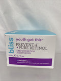 (2) Bliss Youth Got This Prevent 4 Pure Retinol Deep Hydration Moisturizer 1.7oz