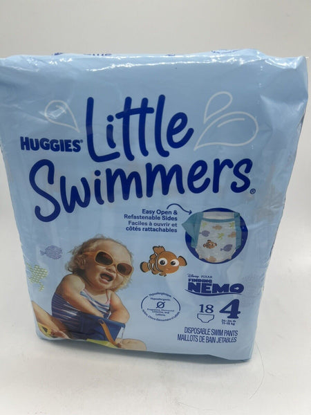 HUGGIES Little Swimmers Disney Nemo Sz 4 24-34 lbs Diapers Swim pant COMBINESHIP