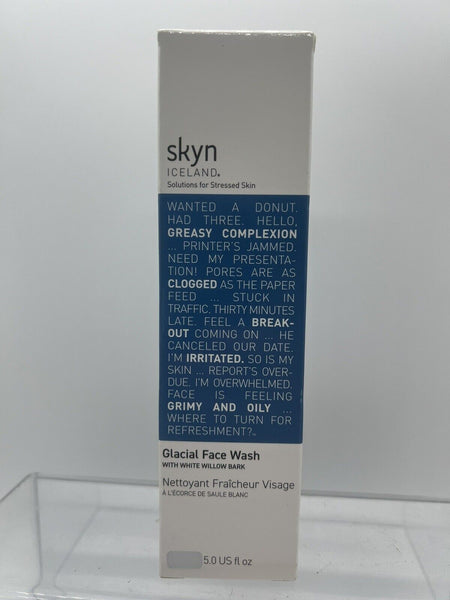 Skyn Iceland Glacial Face Wash 5 oz 150 ml. Facial Cleanser w/ White Willow Bark