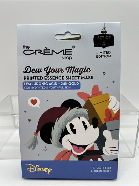 Creme Shop Disney Dew Your Magic Mickey Essence Sheet Mask Hyaluronic Acid 3 Set