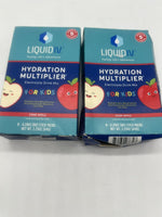 (2) Liquid I.V. Hydration Multiplier Electrolyte Drink Mix Kids Crisp Apple 8ct