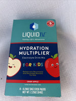(2) Liquid I.V. Hydration Multiplier Electrolyte Drink Mix Kids Crisp Apple 8ct
