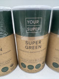 (3) Super Green Superfood Smoothie Powder 5.3oz Your Super Wheatgrass Spirulina