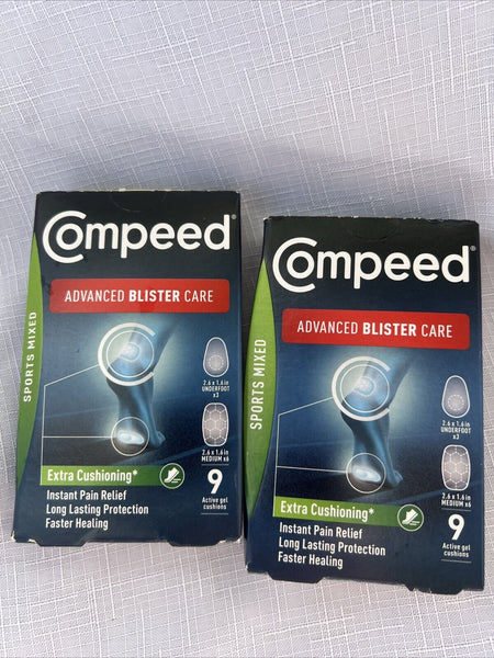 (2) Compeed Advanced Blister Care Sports Mixed Extra Cushioning 9Ct COMBINESHIP