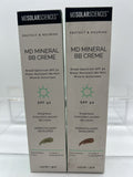 (2) Dark MD SOLAR SCIENCE Mineral BB Creme SPF50 1.23oz CC Moisturizer Antiag