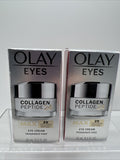 (2) Olay Regenerist Collagen Peptide 24 MAX Eye Creme Fragrance Free .5oz