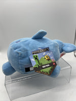 Mattel Minecraft 10" inch Dolphin Plush Toy Pig Plush Stuffed Animal Soft Blue