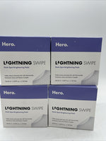 (4) Hero LIGHTNING SWIPE Dark Spot Brightening PADS 50 rescue Serum NIB