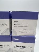 (4) Hero LIGHTNING SWIPE Dark Spot Brightening PADS 50 rescue Serum NIB