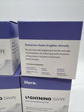 (4) Hero LIGHTNING SWIPE Dark Spot Brightening PADS 50 rescue Serum NIB