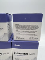 (4) Hero LIGHTNING SWIPE Dark Spot Brightening PADS 50 rescue Serum NIB