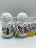 (2) Play-Doh Mold Compound Snowman Christmas Frosty Winter Holliday Toy