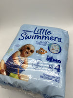 (12 Packs) Sz4 HUGGIES Little Swimmers Disney Nemo 24-34lb 18 Diapers Swimpant