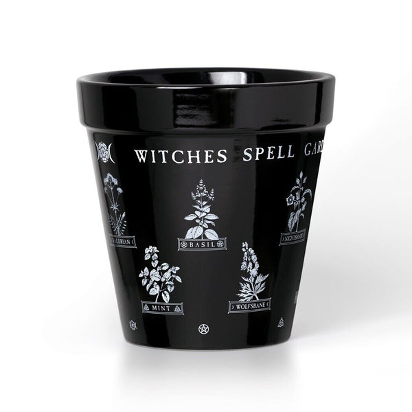 Alchemy Gothic GPP6 Witches Spell Garden Plant Pot Kitchenware Ceramic In/out 5”