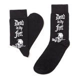 Alchemy Gothic SOX006 Alchemist Dead On My Feet Crew Socks Black S/M or M/L