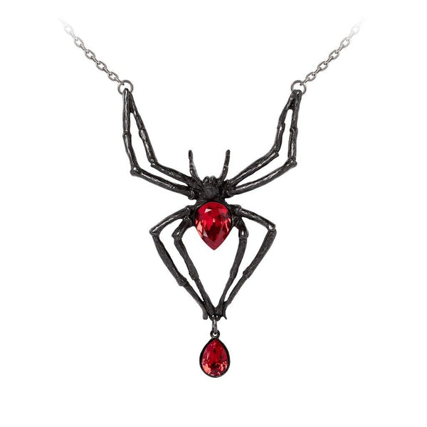 Alchemy Gothic P432B  Red Crystal  Venom Pendant Necklace