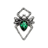 Alchemy Gothic R222 Green Venom Ring Crystal Spider England