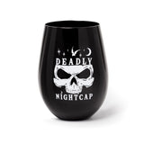 Set Of 2 Alchemy Gothic SG6 Deadly Nightcap Stemless Wine Water Juice Glass Gift