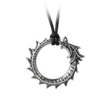 Alchemy Gothic P774  Jormungand Pendant  Necklace Antique Viking Sea Serpent
