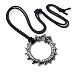 Alchemy Gothic P774  Jormungand Pendant  Necklace Antique Viking Sea Serpent