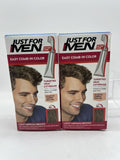 (2) Just For Men A-30 Light Medium Brown Comb-In Color Root Touch Grey