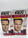 (2) Just For Men A-50 Darkest Brown Comb-In Color Root Touch Up Grey Eyebrow