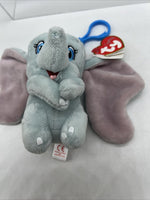 Ty Beanie Babies 2022  Sparkle Dumbo Keychain Disney Plush 4" Stuffed Toy Clip