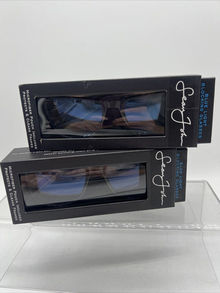 (2) Sean John Blue Light Blocking Glasses Style Kings Sunglasses Power +0.00