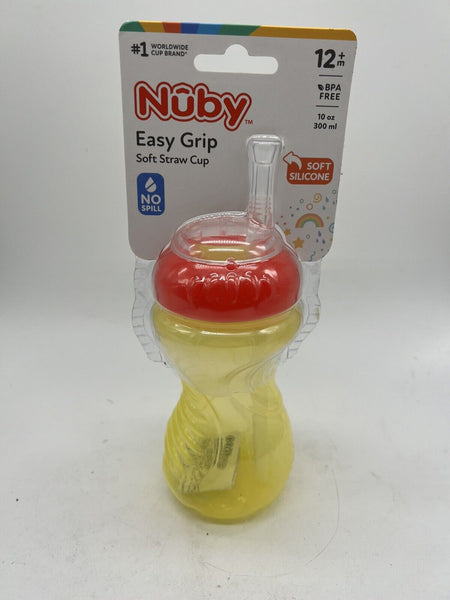 Nuby Active Sipeez Cup Flexible Silicone Straw 12 Mo+ No Spill 10oz  BPA Free