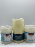 (3) Night Splendor LED Wax Flameless Candles 4" 6"  5hr Timer Battery Operated