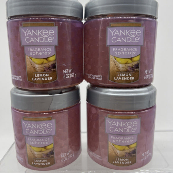 (4) Yankee Candle Lemon Lavender Home Fragrance Spheres Bead Aromatherapy
