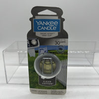 Yankee Candle Clean Cotton  Smart Scent  Vent Clip Car Air Freshener COMBINESHIP