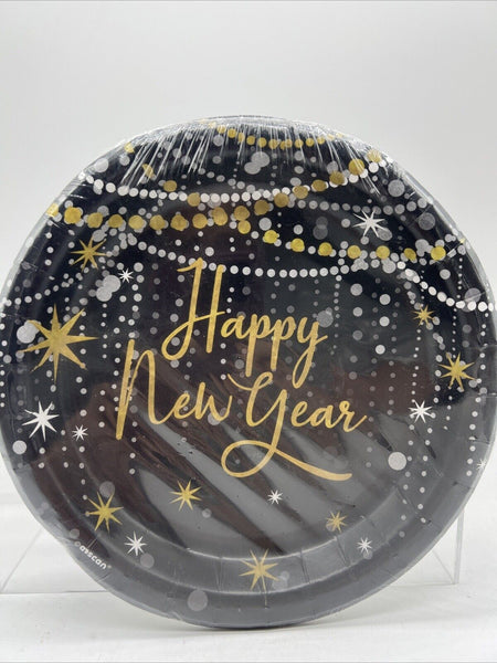 Happy New Year Eve Cheers Holiday Party 8.5" Paper Dinner Plates 8pk COMBINESHIP