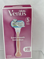 Venus Extra Smooth Pink Razor Handle + 2 Blade Refill Cartridges COMBINESHIP