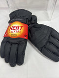 Heat Lockers M/L Women's Waterproof Windproof Faux Fur Lined Gloves Black Large