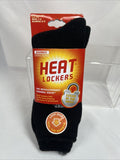 Heat Lockers WARMEST Thermal Socks Black Womens 8-13 Mens 7-12 183565