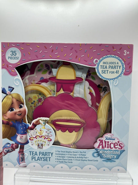 XMAS SALE Disney Junior Alice Wonderland Tea Party 35pc Kids Play Set Bakery Cup