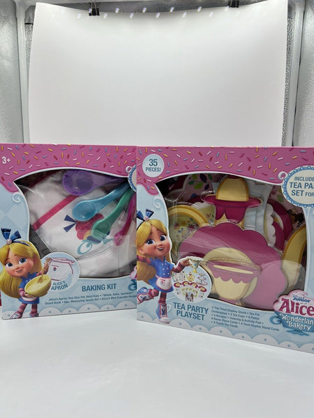 XMAS SALE (2) Disney Alice Wonderland Tea Party & Baking Kit Play Set Bakery Cup