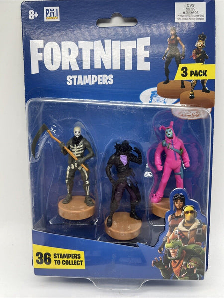 Fortnite Stampers Toy Figure Skull Trooper, Raven & Rabbit Raider COMBINESHIP