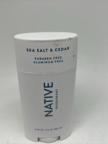 Native Natural Deodorant Sea Salt Cedar  Aluminum Free Stick Solid 2.65 Oz