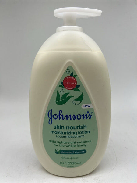 Johnson's Skin. Nourish Moisturizing Baby Lotion  Aloe Vera Scent & Vitamin 16.9