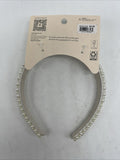 Hive and Co. Faux Elegant Classy White Pearl Headband Beige Cocktail Party NYE