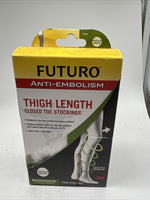 New FUTURO Medium Thigh High Length Stocking Compression Sock White COMBINE SHIP