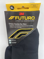 Futuro Men's XL Dress Socks Firm Compression Black Extra Large COMBINESHIP